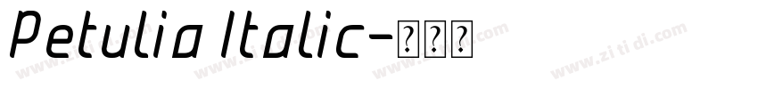 Petulia Italic字体转换